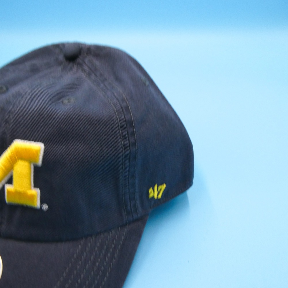 '47 Brand Hat Mens Large Franchise‎ Michigan Wolverines Navy Blue Cotton Fitted - Picture 4 of 9